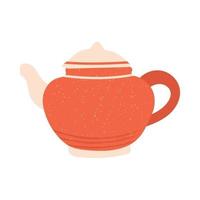 Cute Hand-Drawn Retro Teapot vector