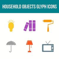 Unique Household Objects Vector Icon Set