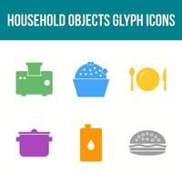 Unique Household Objects Vector Icon Set