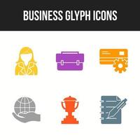 6 Icon Set Of Business For Personal And Commercial Use. vector