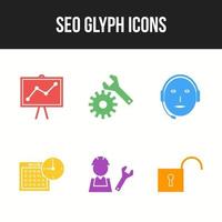 6 Unique vector icons in one set