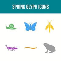 Unique Spring Vector Icon Set