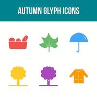 Unique Autumn Vector Icon Set