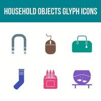 Unique Household Objects Vector Icon Set