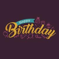 Happy Birthday background template vector