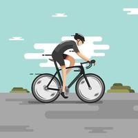 Bicycle with fast speed vector illustration