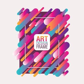 Art frame design abstract background for greeting card vector