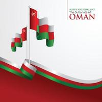 Oman national day banner celebration vector