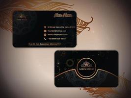 Luxury Black Gold Business Card Design vector