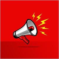 megaphone with lightings symbol vector