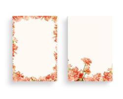 Beautiful spring flower frame, invitation, wedding card