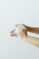 Wash your hands. Hygiene. Hand clean to prevent infection. photo
