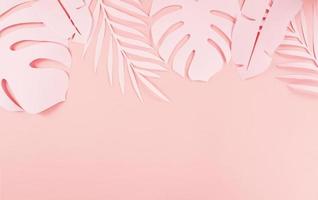 Paper cutting palm leaves, paper concept of tropical summer photo