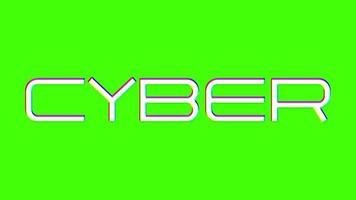 Cyber green screen glitch effect video