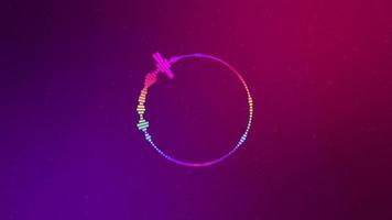 Audio spectrum with nebular effect background video
