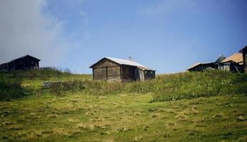 pavo, rize, meseta de sal, meseta casas de madera foto