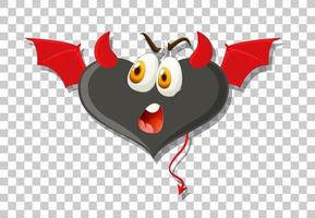 Heart shape devil with facial expression vector