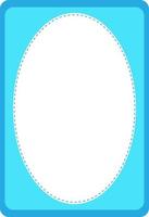 Empty oval shape banner template vector