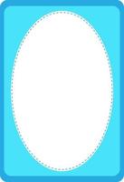 Empty oval shape banner template vector