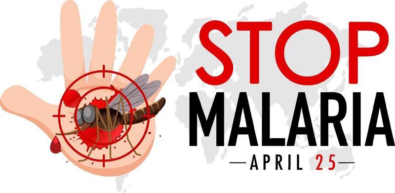 World Malaria Day logo or banner with mosquito