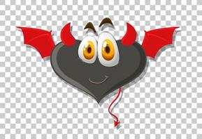 Heart shape devil with facial expression vector