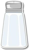 Empty salt bottle sticker on white background vector