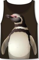 Front of tank top sleeveless with penguin pattern vector