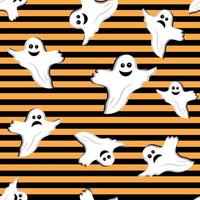 Halloween ghost pattern, vector illustration