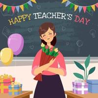 Happy Teachers Day Concept vector