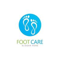 Foot care logo design template vector