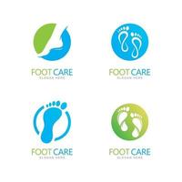 plantilla de diseño de logotipo de cuidado de los pies vector