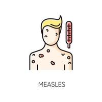 Measles RGB color icon vector