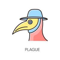 Plague RGB color icon vector