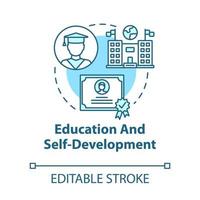 Education and self-development concept icon vector