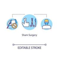Sham surgery concept icon vector