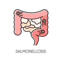 icono de color de salmonelosis rgb vector