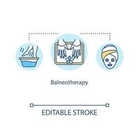 Balneotherapy concept icon vector