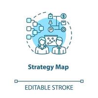 icono de concepto de mapa de estrategia vector
