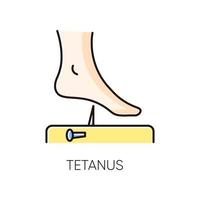 Tetanus RGB color icon vector