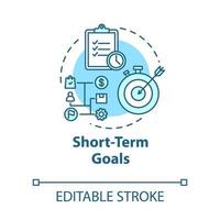 Short-term goals concept icon vector