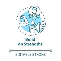 Build on strengths concept icon vector