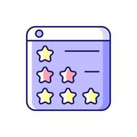 Consumer review networks RGB color icon vector