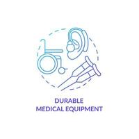 Durable medical equipment concept icon. vector