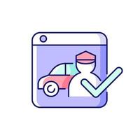 Ride-hailing platforms RGB color icon vector