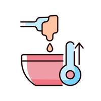 Melt cooking ingredient RGB color icon vector