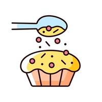 Sprinkle for baking RGB color icon vector