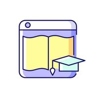 Learning platforms RGB color icon vector