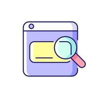 Search engines RGB color icon vector