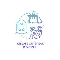 Disease outbreak response concept icon. vector