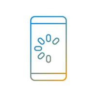 Slow phone gradient linear vector icon